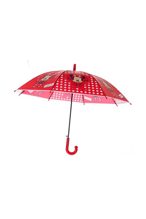 DISNEY Kız Çocuk Kırmızı Disney Minnie Mouse Şemsiye