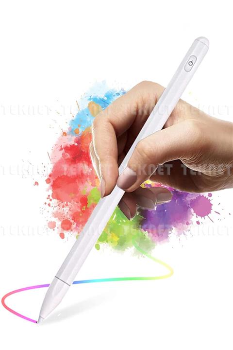 TEKNETSTORE Ipad Pro 12.9 4. Nesil 2020 Active Stylus Özel Yazı / Çizim Kalemi Palm Rejection Dokunmatik Kalem
