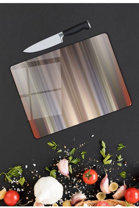 Pi Dekorasyon Beyaz Cam Kesme Tahtası 25x35 cm