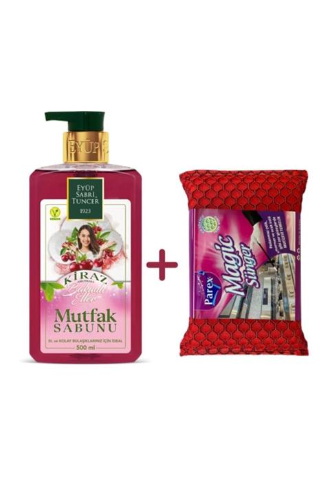 Eyüp Sabri Tuncer Kiraz Aromalı Mutfak Sabunu 500 ml+ Parex Sünger