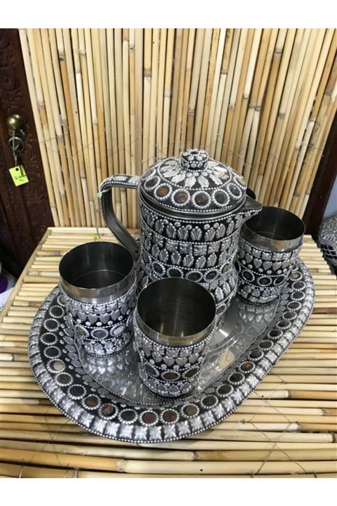 CAN OTANTİK NOSTALJİ MAĞAZASI Dekoratif Sürahi Bardak Seti