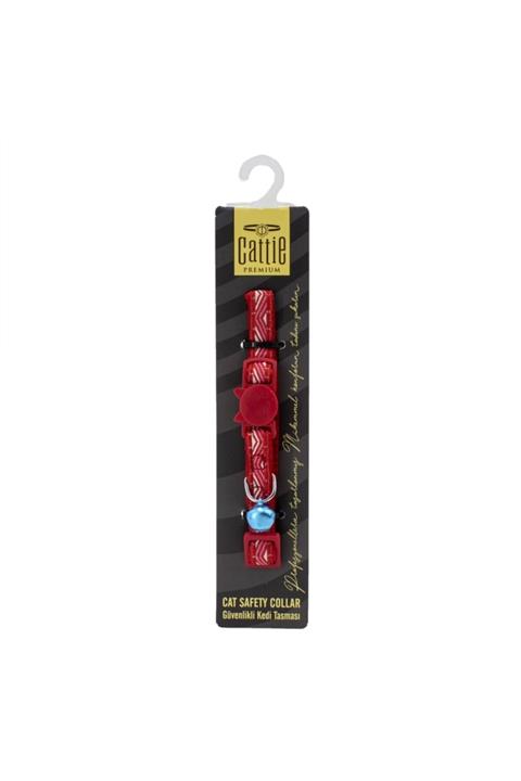 DIGERUI Cattie Ayarlanabilir Kedi Boyun Tasması 1 Cm X 30 Cm Kırmızı