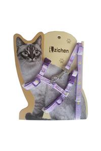 EvimShopping Atlantik Mor Patili Kedi Göğüs Bel Tasması 20*32 cm