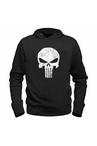 Alfa Tshirt Punisher Dijital Baskılı Siyah Sweatshirt