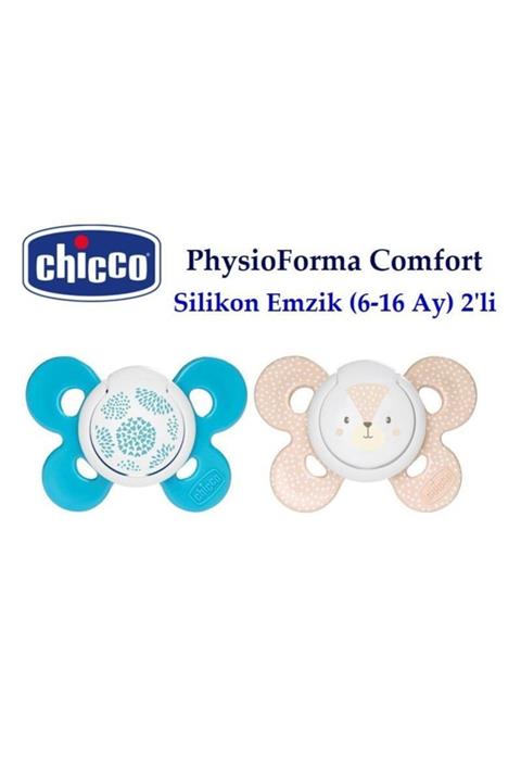Chicco Physio Comfort Silikon Emzik 6-16 Ay 2'li - Erkek