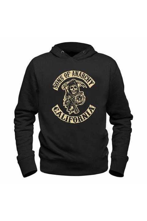 Alfa Tshirt Son Of Anarchy Baskılı Siyah Sweatshirt