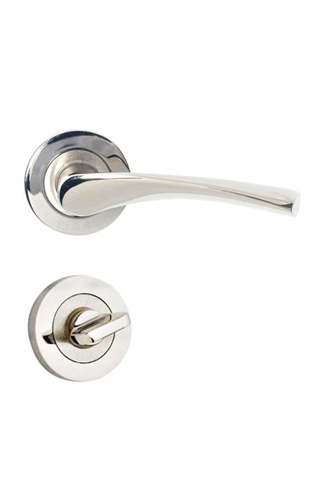 Hira Mina Nikel Saten Rozetli Kapı Kolu Alüminyum Wc