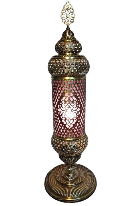 the istanbul lamp Osmanlı Dekoratif Sarı Pirinç Masa Lambası O1211ln
