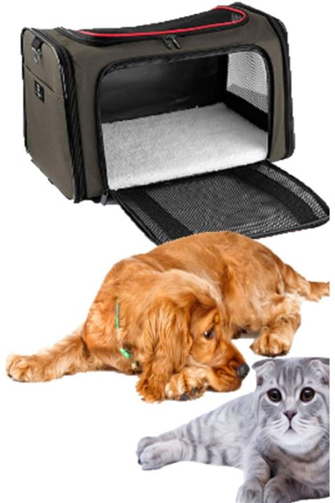 Carneil Shelay Design Amerikan Kedi Köpek Taşıma 4 Adet File Kapak Seyahat Çantası Askılı She128