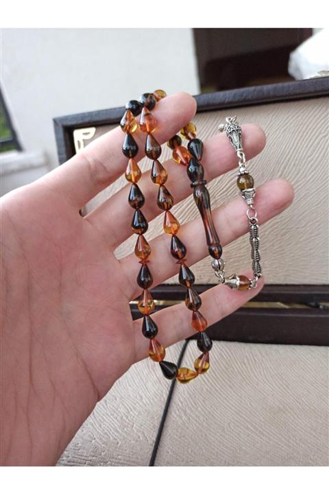 amber rosary Gözyaşı Model Ateş Kehribar Tesbih