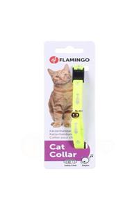 Flamingo Balık Desenli Kedi Boyun Tasması Sarı