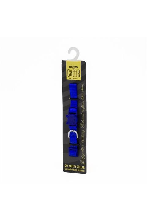MCE Pet Cattie Güvenlik Tokalı Dokumadan El Yapımı Kedi Boyun Tasması 1x15-25cm - Royal Blue