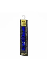 MCE Pet Cattie Güvenlik Tokalı Dokumadan El Yapımı Kedi Boyun Tasması 1x15-25cm - Royal Blue