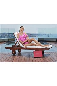 Insula Beachwear Pembe Kol Detaylı Mayo