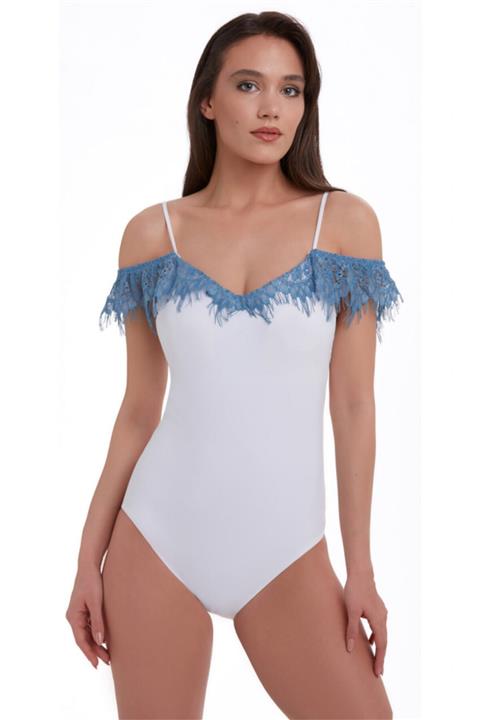 TEN Kadın Beyaz Dantelli Bolero Mayokorse