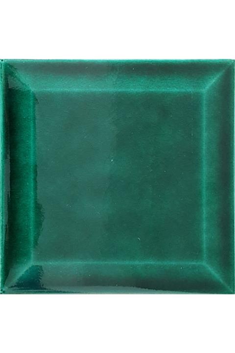 CAN SERAMİK - 13*13 Cm. Zümrüt Kabartmalı Çini Karo (5 Lİ 1 PAKET)