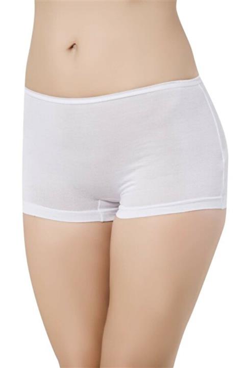 Papatya Kadın Beyaz Pamuklu Boxer