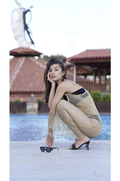 BASIC OR NOT Gold File Plaj Elbisesi