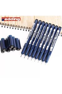 Edding 1880 Drawliner Teknik Çizim Kalemi Tam Set  8 farklı uç