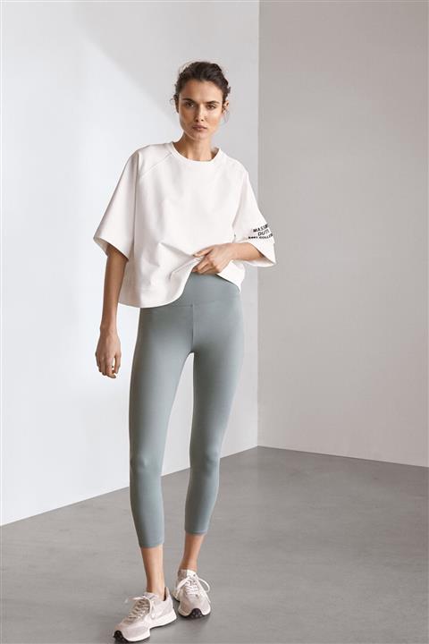 Massimo Dutti Kadın Yüksek Bel Tayt 05061582