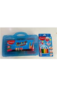 Maped 48 Li Çantalı Kalın Pastel+ 12 Li Jumbo Kuruboya...2 Li Set...