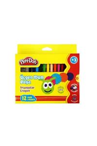 Play Doh Play-doh Cryon Üçgen Mum Boya 12 Renk Play-cr008