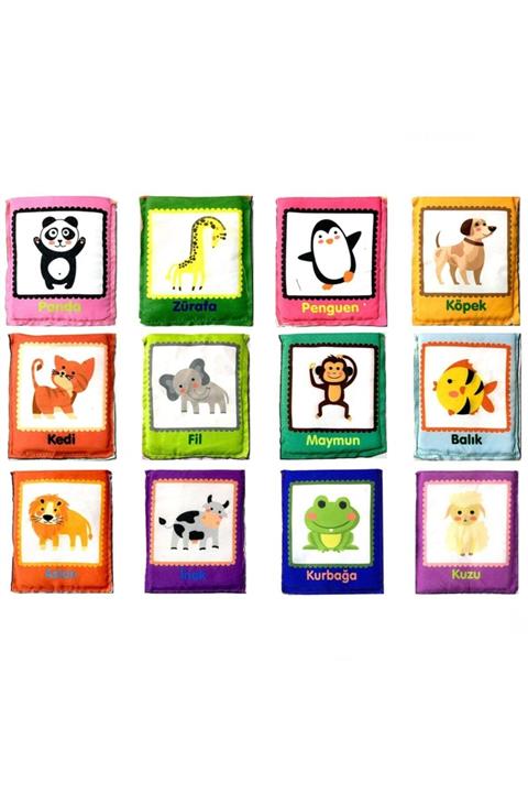 Burnis Toy Gerçek Babycim Eğitici Hayvanlar Soft Kartlar 99