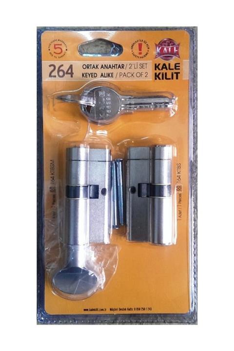 Kale Kilit Kale 264 Tuzaklı Kilit Sistem Barel Ortak Anahtar Ikiz Set