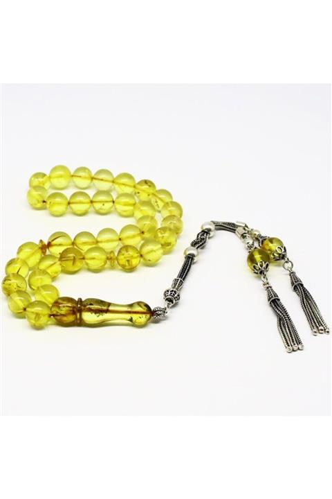 tesbihpasaji Küre Kesim Orijinal Damla Kehribar Tesbih