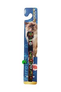 Eurocat Kedi Boyun Tasması Çiçek Desenli Yeşil 28 cm