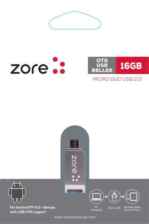 TeknoDuvar Zore Om1 Micro Usb Metal Otg 16 Gb Bellek Hafıza Kartı
