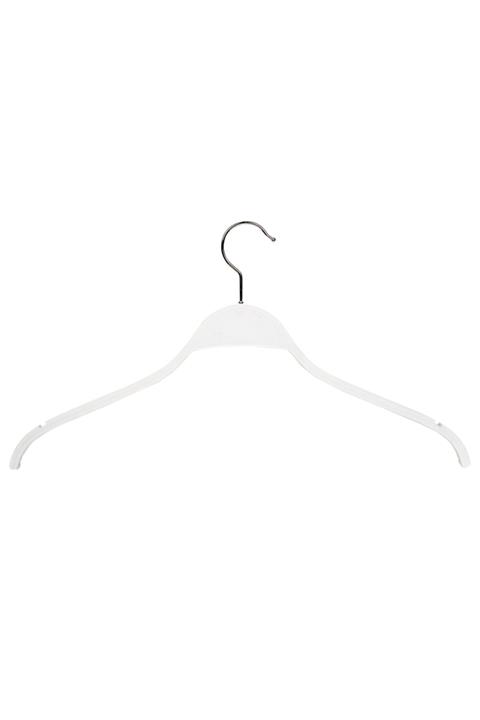 NYN Ahşap Askı Bluz Gömlek Askısı Beyaz Renk 6 Adet