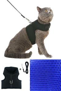 Carneil Shelay Mavi Air File Yeni Nesil Nefes Alabilen Kedi Göğüs Tasması 2'li Set - Medium-orta Beden