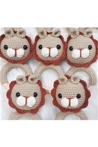 ON MARİFET Amigurumi Örgü Oyuncak Aslan Çıngırak