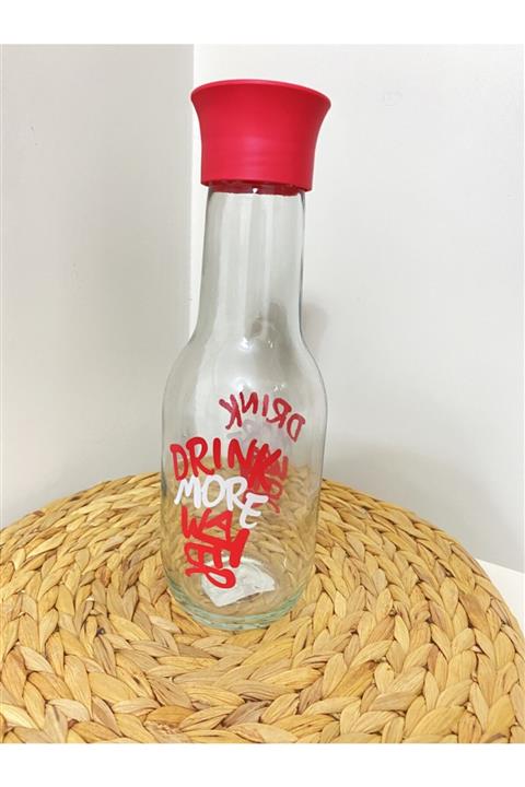 Tutalhome Cam Tombul Su Şişesi - Kırmızı