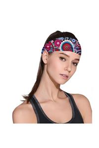 Knmaster Buff Violet Kadın Boyunluk Saç Bandı Fular Bandana Bone Taç Toka