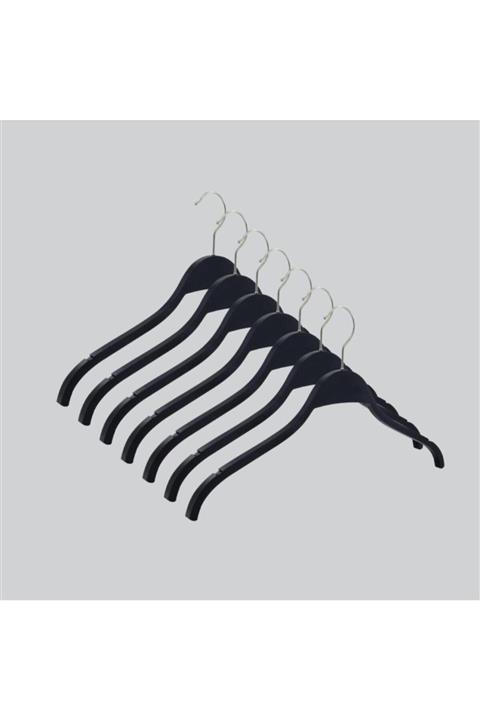 NYN Ahşap Askı Bluz Gömlek Askısı Siyah Renk 100 Adet