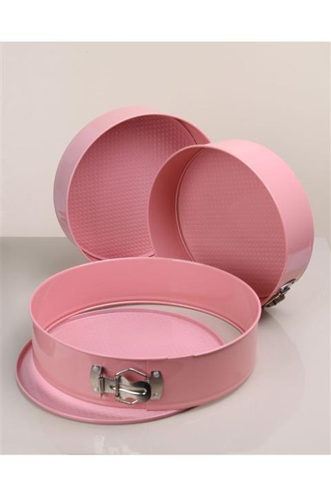 Enfa 3'lü Kelepçeli Kek Kalıbı Pembe Ve Mavi Renk