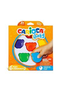 CARIOCA Baby Teddy Crayons 6'lı