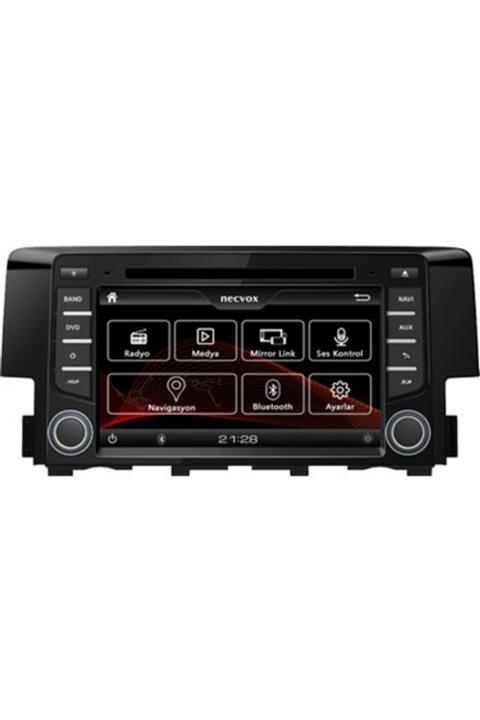 Necvox Honda Civic Fc5 2016- Gps Dvd Digital Tv Usb Bt Hd Kamera