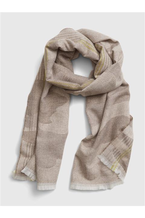 GAP Kadın Bej Desenli Atkı