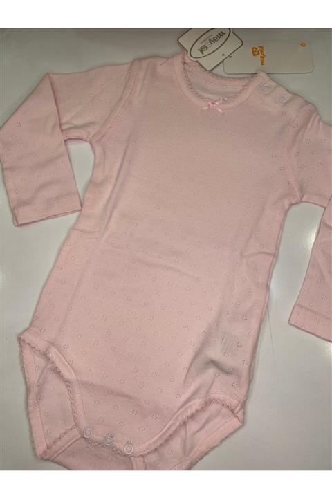 MAYORAL Kız Bebek Pembe Jakarlı Pamuk Body