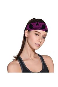 Knmaster Buff Purple Danger Kadın Boyunluk Saç Bandı Fular Bandana Bone Taç Toka