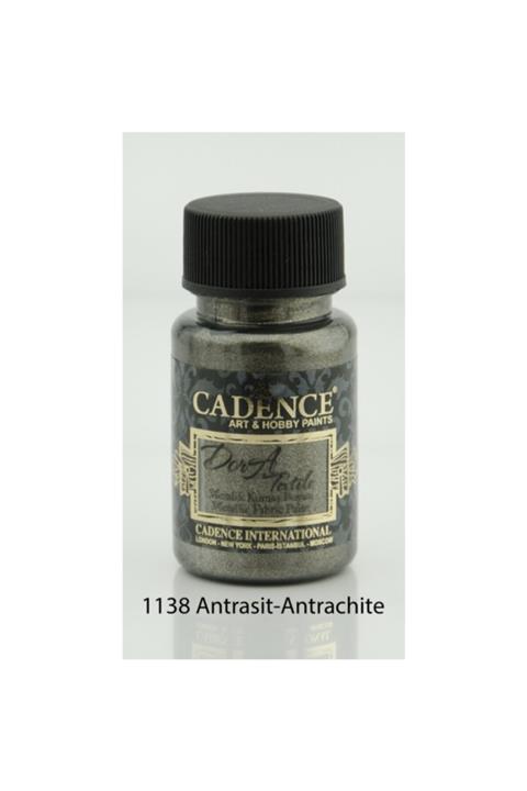 Cadence Dora Metalik Kumaş Boyası 1138 Antrasit 50 Ml.