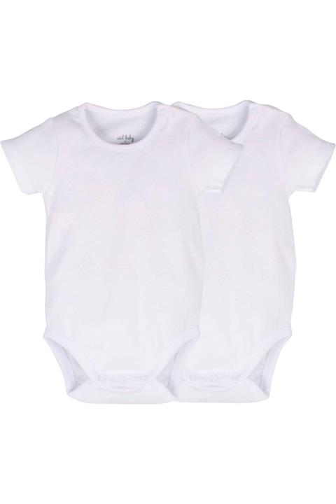 İDİL BABY 2'li Body Kısa Kollu Beyaz