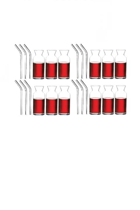 GREENDER Karaf 360 Cc Ve Eğimli Cam Pipet 12 Li Set