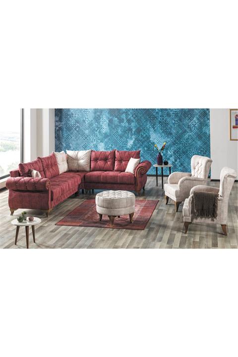 CaddeYıldız Bienna Pembe Köşe Takımı Metal Kasa