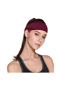 Knmaster Buff Claret Kadın Boyunluk Saç Bandı Fular Bandana Bone Taç Toka