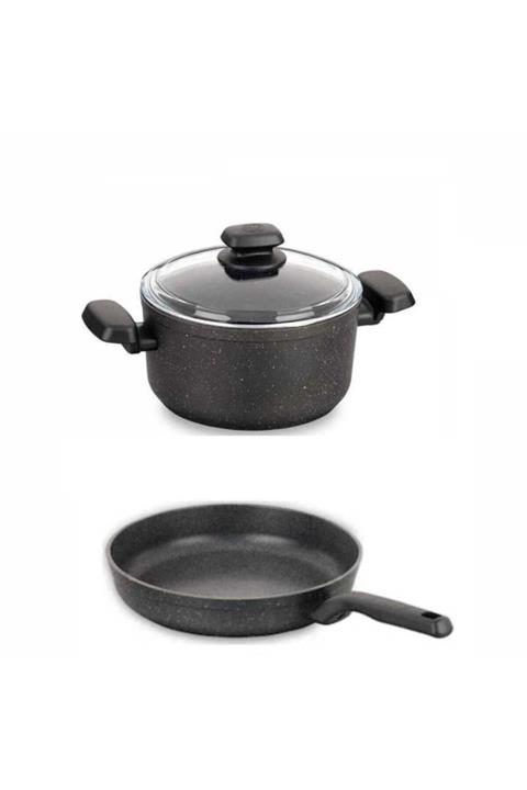 KORKMAZ Ornella 28 Cm Tava Ve 24 Cm Tencere