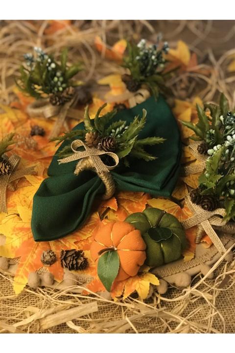 Livessa Home 6’lı Minik Kozalaklı Peçete Yüzüğü